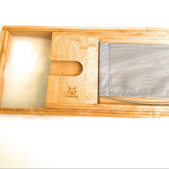 Expandable Bamboo Bathtub Caddy Tray - Picture 3 of 6